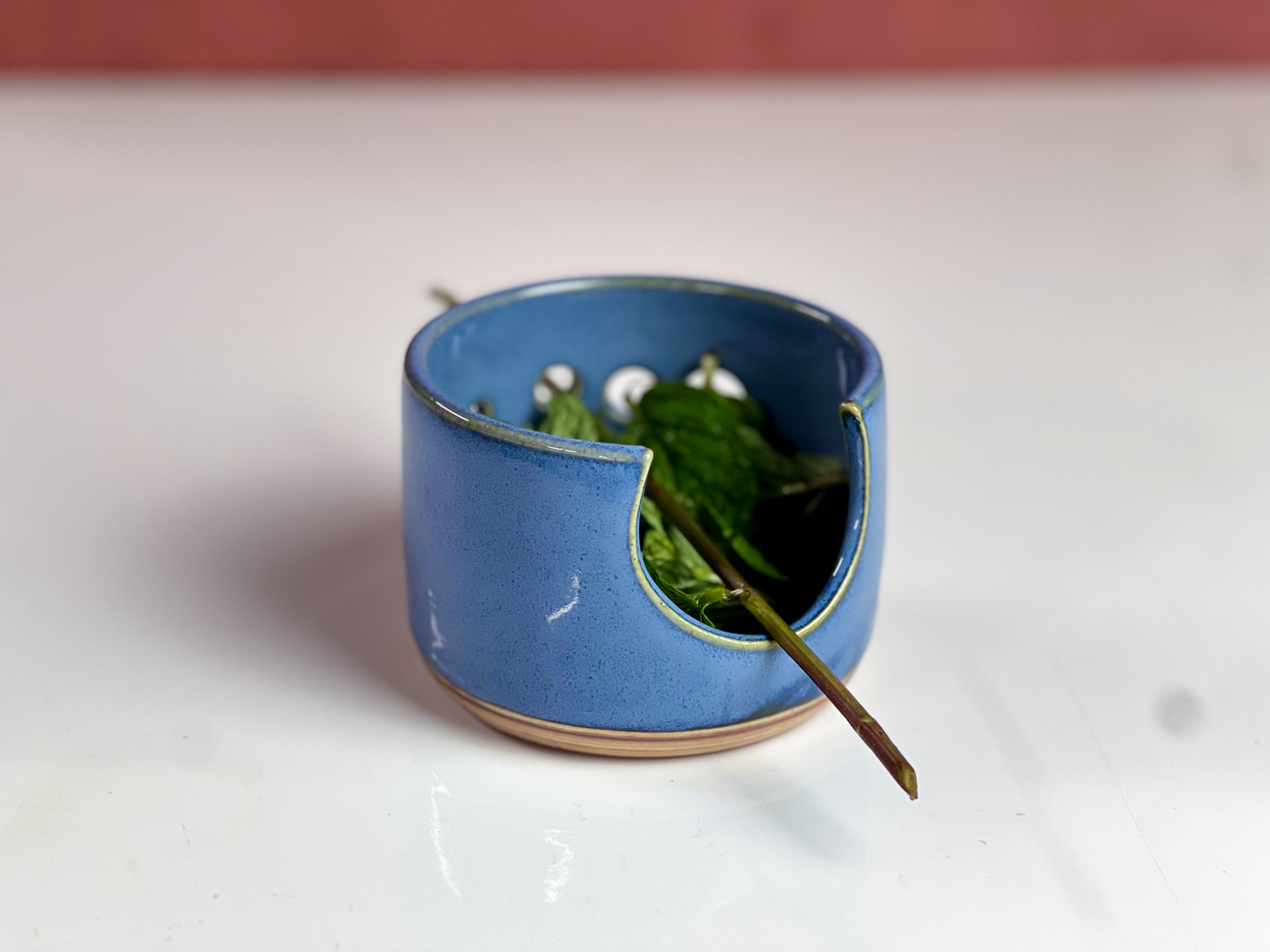 Handcrafted Ceramic Herb Stripper Bowl: De-stemming Dish With Pour Handcrafted Ceramic Herb Stripper Bowl: De-stemming Dish With Pour