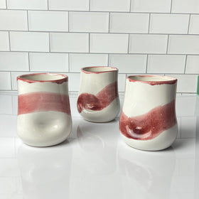 Tropics Thumbprint Cup / dark pink