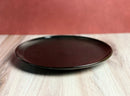 Set of 4 Black Dinner Plates / seconds - Em.Burge Pottery