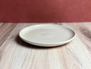 Set of 4 White Salad Plates / seconds - Em.Burge Pottery